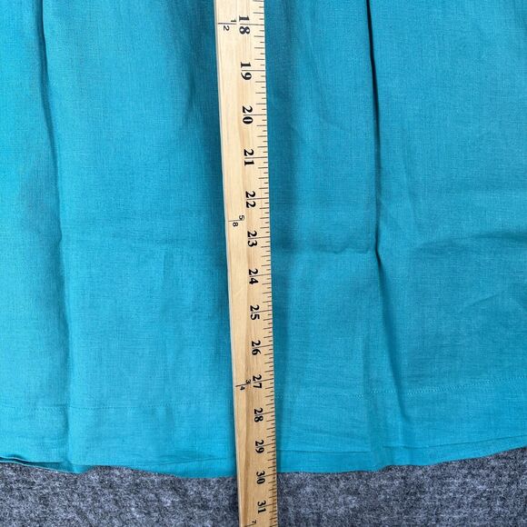 Boden Top Womens 6‎ Blue Linen Tunic Boho Embellished Elastic Waist Beaded - Picture 9 of 12